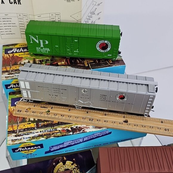 HO Athearn Ready To Run Train Box Cars 50ft 40ft Caboose Boxes Vintage Set Of 4 - Picture 5 of 14